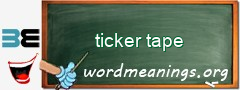 WordMeaning blackboard for ticker tape